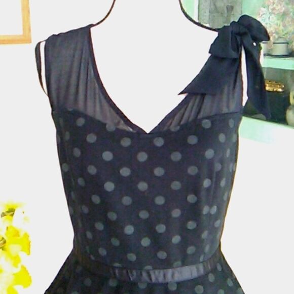 Eric Daman for Charlotte Russe Polka Dot Little Black Dress - Picture 3 of 10